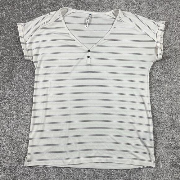 Kuhl Tops - Kuhl T Shirt Womens Small Lisette V Neck Stripe Stretch Soft UPF 50 Short Sleeve